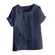 thumbnail image 4 of Camisetas de Manga Corta para las Mujeres Impreso Botón de Manga Corta Camiseta Blusa Poliéster, Ropa Casual Mirar Superior para las Mujeres, 4 of 8