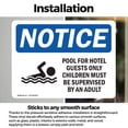 thumbnail image 3 of (2 Pack) DANGER Pool For Hotel Guests Only Children OSHA Notice Sign, 3 of 7