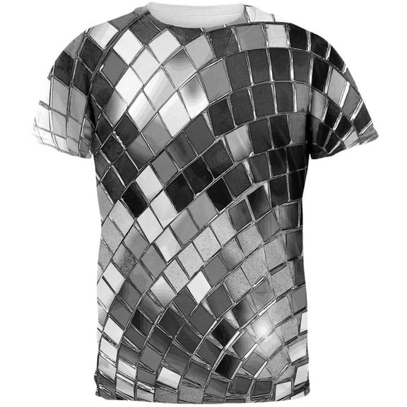 Non Metallic Disco Ball All Over Adult T-Shirt - 2X-Large