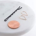 thumbnail image 5 of 12mm 20 GA 14K Rose Gold Filled Upside Down Hypoallergenic Lightweight Wire Teardrop Dangle Threader Huggie Hoops for Women (12mm Rose Gold Filled | 20 GA), 5 of 9