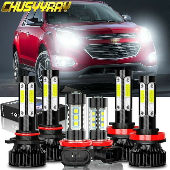 For Chevrolet Equinox 2011-2017 Combo LED Headlight Hi&Lo Beam   Fog Light Bulbs