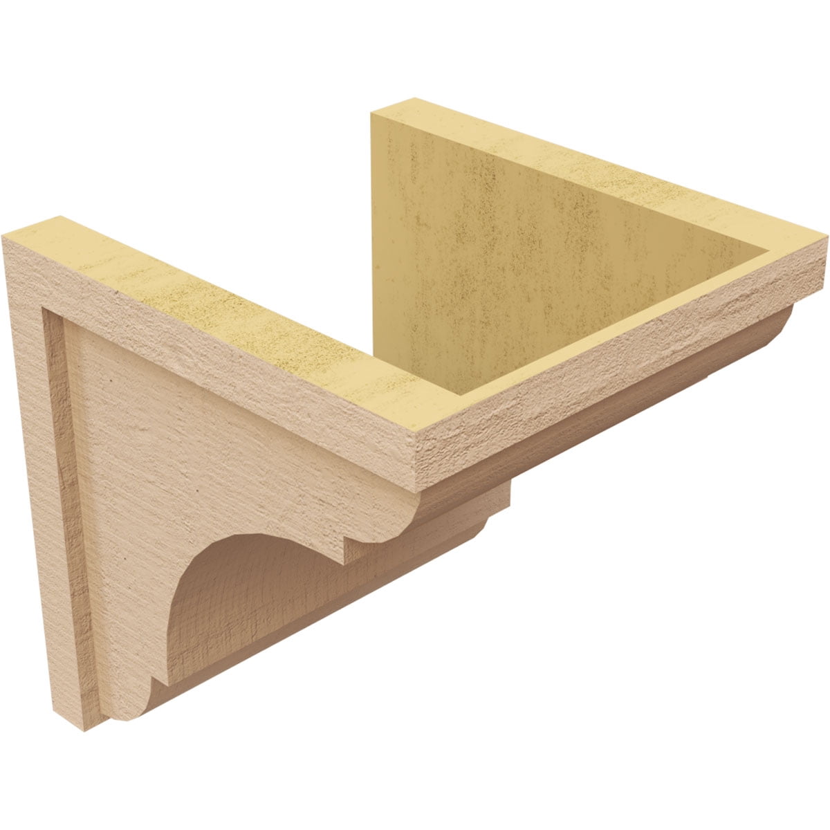 12"W x 12"D x 12"H Wide Bryant Rough Cedar Woodgrain TimberThane Corbel, Primed Tan