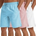 thumbnail image 6 of 3 Pack Men's Swim Trunks Shorts with Mesh Lining Quick Dry Breathable Pockets for Summer Beach, 6 of 10