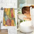 thumbnail image 7 of Yayeee 100% Cotton Hand Towels for Bathroom 16" x 28" Soft Absorbent Kitchen Towel, Retro Autumn Leaves, 7 of 7