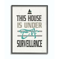Stupell Industries Elf Surveillance Christmas Holiday Word DesignFramed Wall Art By Artist Jo Moulton