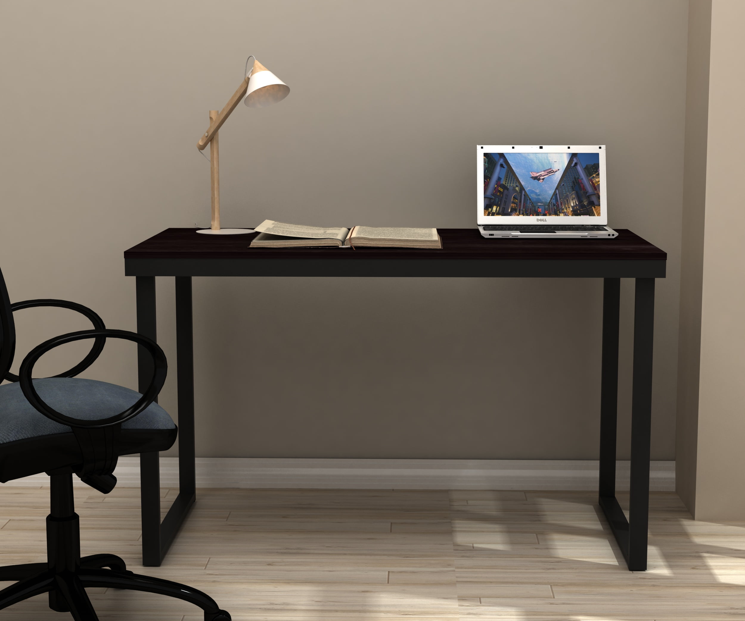 Mainstays Bayhill Wooden Surface Desk, Black Espresso