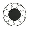 thumbnail image 4 of Kate and Laurel Cori Transitional Round Mirror, 34 Inch Diameter, Black, Modern Decorative Metal Mirror with Rattan-Inspired Accenting for Dramatic Home Wall Decor, 4 of 7