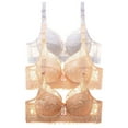 thumbnail image 2 of Romacci Womens Sexy Lace Bra Deep V Underwire Plus Plunge Lingerie 34D, 2 of 4