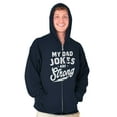 thumbnail image 3 of My Dad Jokes Are Strong Funny Fathers Zip Hoodie Sweatshirt Men Brisco Brands S, 3 of 5