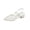 White Sandals for Women, variant on hopeusnice Lace Pointed Toe Slingback Block Heel Sandal Women Dressy Wedding Evening Shoes Beige 36