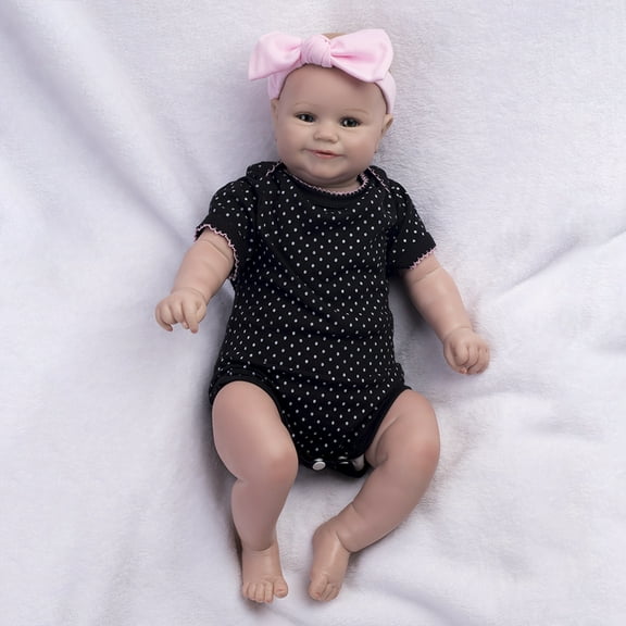 20inch Real Lifelike Reborn Dolls Vinyl Silicone Realistic Newborn Girl Doll Soft Cloth Body Gift Doll