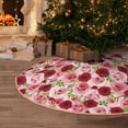 thumbnail image 5 of Bingfone Christmas Tree Skirt Mat Christmas Decoration Interior 30" -Rose Flowers, 5 of 6