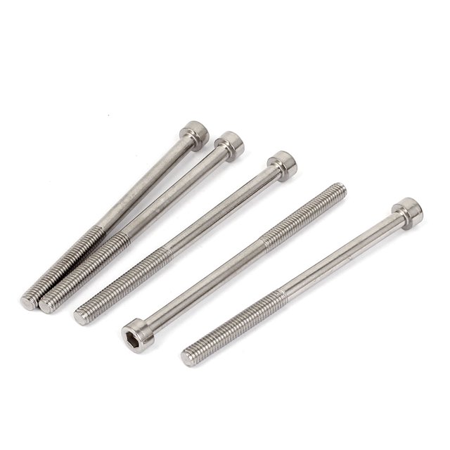 5 piezas de tornillos de cabeza hexagonal de acero inoxidable M6x90mm de 95mm de largo DIN912
