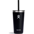 thumbnail image 1 of Hydro Flask Gobelet en Acier Inoxydable Tout Autour 20 Oz avec Paille Flexible Résistante aux Fuites et Couvercle à Pression, Noir, 1 of 7
