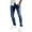Blue1, variant on Luwomo Jeans for Mens Long High Waist Straight Leg Slim Fit Trousers Outdoor Activities Denim Pants Blue,28