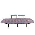 thumbnail image 3 of Starfish Futon Couch, Classical Striped Backdrop with Red Colored Sea Stars Maritime Themed Pattern, Daybed with Metal Frame Upholstered Sofa for Living Dorm, Loveseat, Navy White Red, by Ambesonne, 3 of 4
