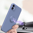 thumbnail image 2 of With Ring Kickstand Liquid Silicone Microfiber Linner Anti-Scratch Full-Body Shockproof Protective Case for iPhone14 Pro Case, 2 of 4