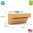 thumbnail image 2 of Tot Mate Single Wall Vanity, Kid Sink for Children's Bathroom Furniture, Maple, 31"Wx21"Dx21 1/2"H, 2 of 6