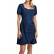 thumbnail image 2 of Vestido sin mangas de manga corta de estilo coreano para mujer, talla grande, de denim, para ir al trabajo, tejido transpirable, color liso, corte holgado, 2 of 8