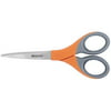 Westcott Elite Stainless Steel Scissors, 7-Inch Pointed, Orange and Grey