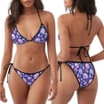 thumbnail image 3 of Rateoe colorful Skull mushroom rainbow Print Women’s Bikini Swimsuits, Adjustable Bikini Set,Two-Piece Swimwear Removable Padding Bikini, 3 of 6