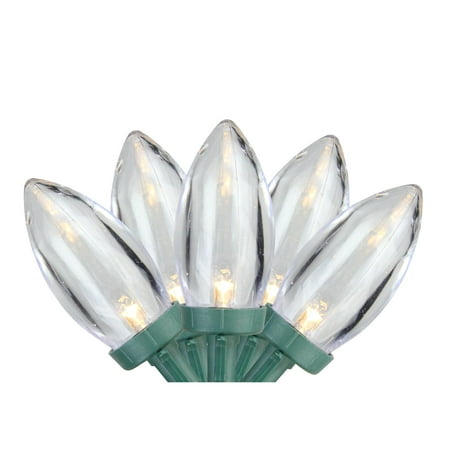 Set of 25 White LED C9 Christmas Lights