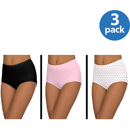 Cotton Stretch Brief Panties, 3-Pack - image 1 of 1