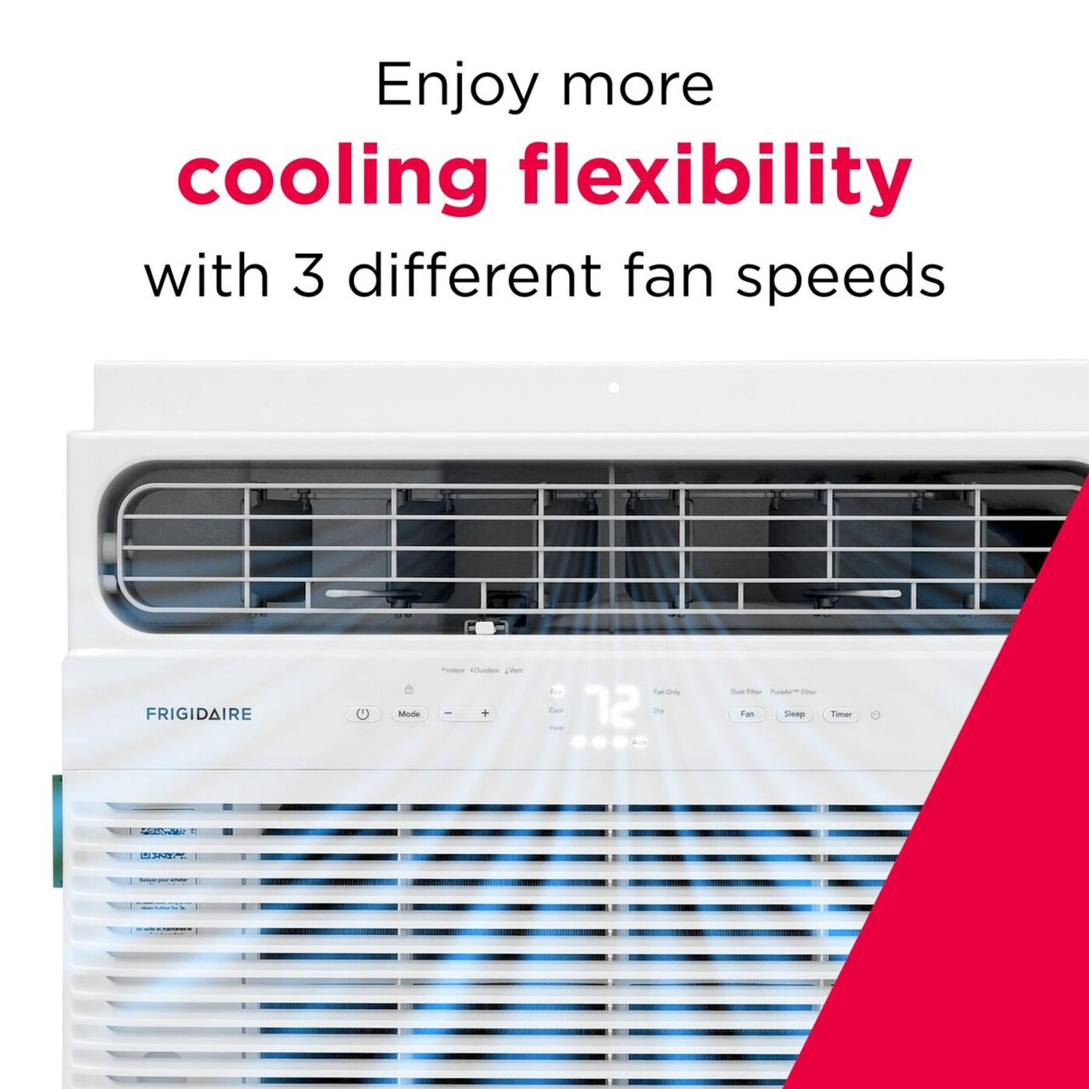 Frigidaire 12,000 BTU Window Air Conditioner for Medium Rooms, Multi Speed Fan and Efficient Cooling