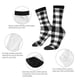 thumbnail image 4 of Balery White And Black Plaid Calcetas Largas con Estampado para Hombre y Mujer – Suaves y Transpirables, Talla Única (US 5-11), 4 of 6