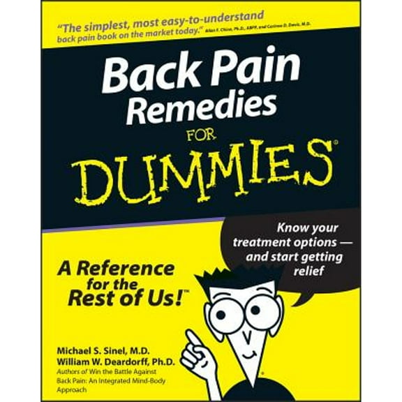 Pre-Owned Back Pain Remedies for Dummies (Paperback) 0764551329 9780764551321