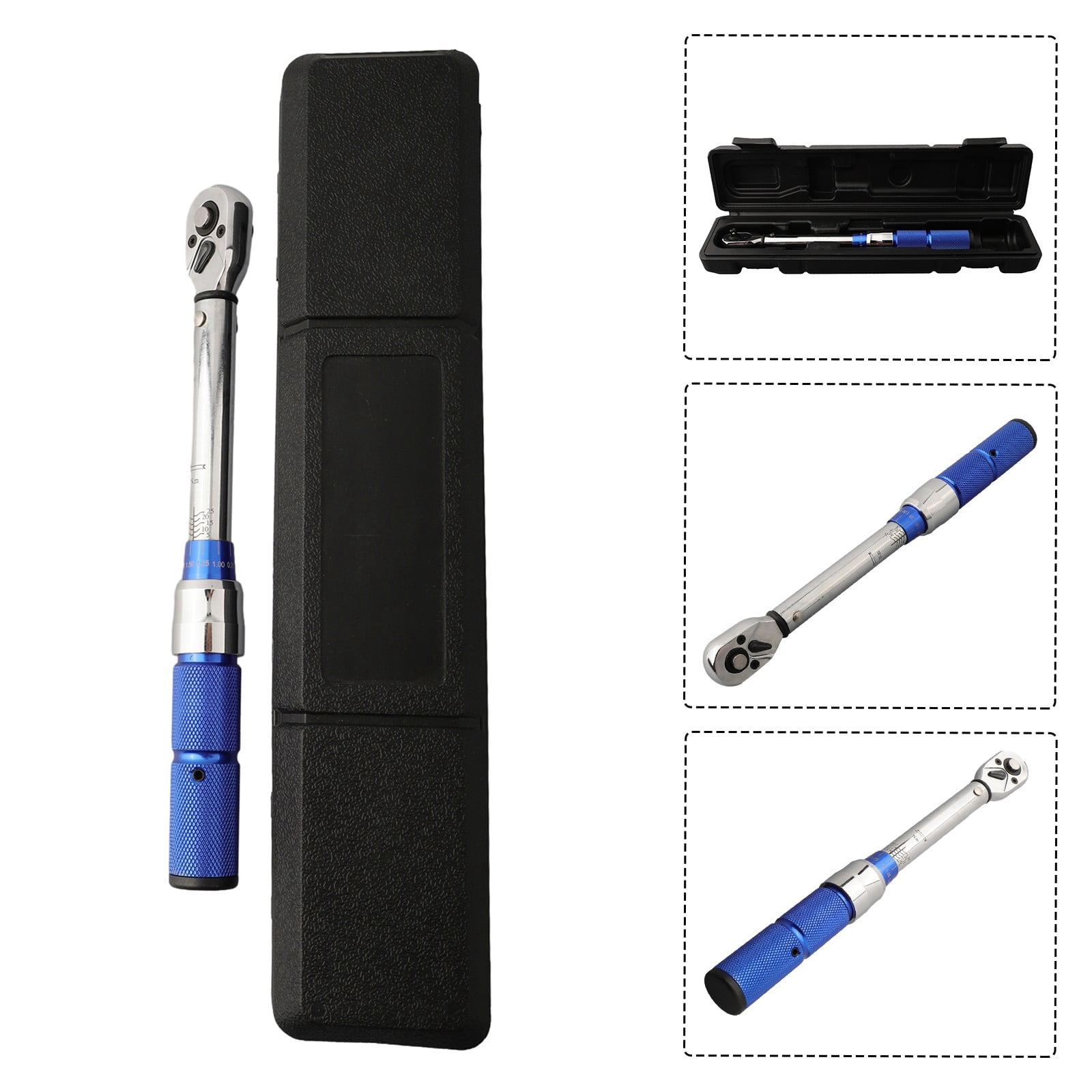 1/4Inch Drive Adjustable Click Torque Wrenches 5-25Nm/4-18Ft/Lbs with Case