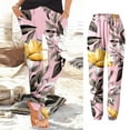 thumbnail image 5 of Sweatpants Women Summer Loose Fit Harem Slip On Sweatpant Lightweight Boho Beach Trousers with Pockets Pink Running Lounge Pant S, 5 of 6