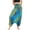 Blue, variant on Women's Baggy Yoga Harem Pant Jumper Drawstring Romper High Waisted Floral Printed Boho Bohemian Jumpsuit Smocked Waisted Hippie Gypsy Blue One Size