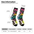 thumbnail image 2 of Hirioo Colorful Pug Pattern Adult Middle Tube Socks Breathable Sock Non-Pilling,Contrasting Color Design, 2 of 6