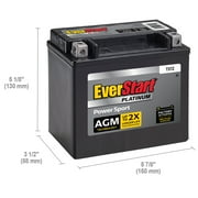 EverStart Platinum AGM PowerSport Battery, Group Size TX12 12 Volt, 180 CCA