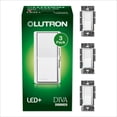 thumbnail image 1 of Interruptor de intensidad Lutron Diva LED+ de 150 W, unipolar y 3 vías, paquete de 3, 1 of 9