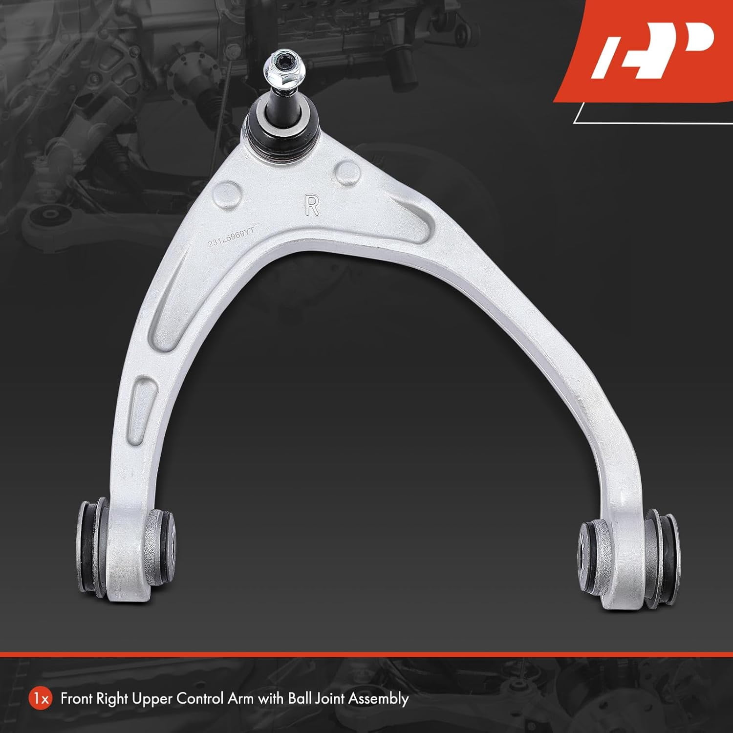A-Premium Front Right Upper Control Arm, with Ball Joint & Bushing, Compatible with Chevy Cadillac GMC - 2014-2016 - Silverado 1500, Sierra 1500, Escalade (ESV), Yukon (XL), Tahoe, Suburban