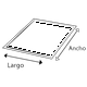 thumbnail image 3 of Plato Base de fibra de vidrio FibraFormas modelo Rctangular 100x20 Blanco FibraFormas Fibraformas de México Plato base Rectangular 100x20 Blanco, 3 of 3