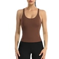 thumbnail image 1 of Charmo Women's Scoop Neck Ribbed Tank Tops Slim Straps Cropped Tops Built in Bra, 1 of 6