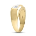 thumbnail image 3 of 10K Yellow Gold Mens Round Diamond 3-stone Ring 1/10 Cttw, Mens Size: 7-13, 3 of 4