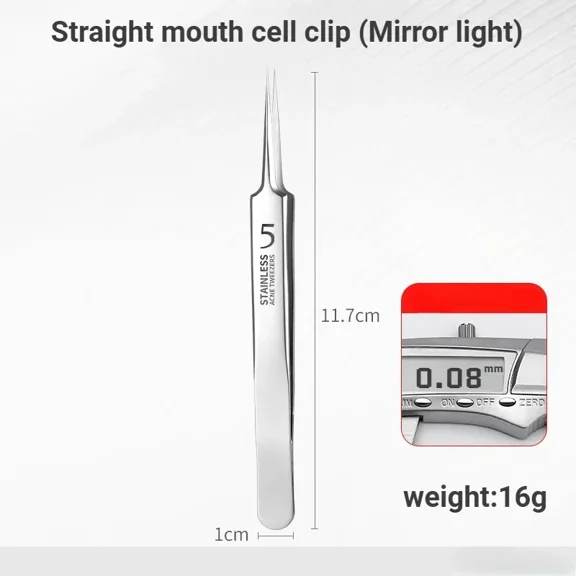 German 1/3Pack Extra Fine No. 5 Cellular Acne Blackhead Tweezers - Facial Beauty Remove Acne Needle Tools for Skin Care Tools