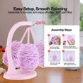 thumbnail image 4 of Yarn Holder Spinner Magnetic  for Crocheting and Knitting – Durable Molded Plastic Yarn Organizer for Crochet Supplies and Yarn Storage, Smooth Rotation Base –Pastel Pink, 4 of 11