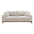 thumbnail image 3 of Furniture of America Nora Mid-Century Modern Chenille Track Arm Sofa with Pillows, Light Gray, 3 of 12