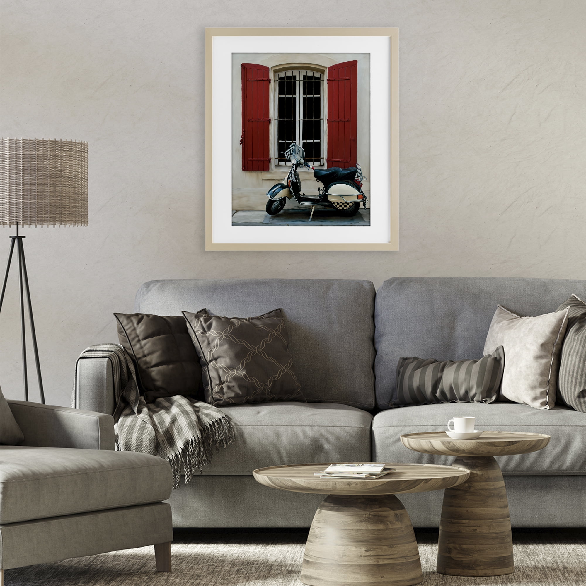 Stupell Industries Two Wheel Dream Birch Framed Print Under Glass, design by Renel Peters