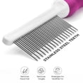 thumbnail image 2 of Poodle Grooming Comb - Metal Dematting Comb with Long & Short Stainless Steel Teeth for Removing Matted Hair & Knots, Safe and Gentle for Dogs & Cats (Pink), 2 of 7