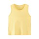 thumbnail image 1 of Camisetas Honeeladyy de verano para niños, sin mangas, lisas, con estampado, cuello redondo, cortas, para niñas y niños, estilo urbano (amarillas, 2-3 años), 1 of 4