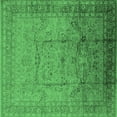 thumbnail image 1 of Ahgly Company Indoor Square Oriental Emerald Green Industrial Area Rugs, 3' Square, 1 of 4