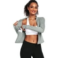 thumbnail image 3 of NELEUS Womens Athletic Jackets Zip Up Yoga Workout Jacket Short Coat Slim Fit With 2 Inner Pockets,Gray,US Size M, 3 of 9