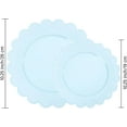 thumbnail image 3 of 100pcs Blue Scalloped Plastic Plates-Blue Disposable Plates Heavy Duty-Disposable Plate Set for Party Wedding-Include 50 Plastic Dinner & Dessert Plate Perfect for Thanksgiving,Christmas, 3 of 8