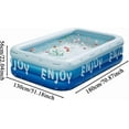 thumbnail image 3 of Pool Inflatable: Rectangular Pool for Kids and Adults, Stable Rectangular Tube, Outdoor Beach Backyard Use, 3 of 5